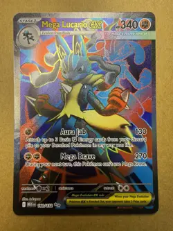 Pokemon Cards Mega Lucario ex 160/132 Mega Evolution Ultra Rare M/NM - Image 2