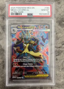 PSA 10 Mega Lucario ex 160/132 Pokemon TCG English - Image 1