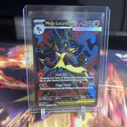 Pokemon TCG Holo Ultra Rare Full Art Mega Lucario EX 160/132 - Image 1