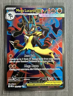 Pokemon Mega Lucario EX Holo Ultra Rare Evolutions 160/132 340 HP English - Image 1