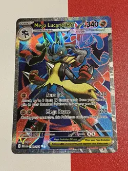 Pokemon TCG Mega Lucario EX Mega Evolution 160/132 Rare Card Fresh Pack - Image 1