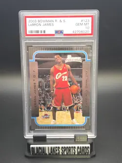 2003 Bowman Rookies & Stars #123 LeBron James RC Rookie Gem Mint PSA 10 - Image 1