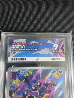 Pokemon TCG Gastly Holo Illustration Rare Card 177/162 Temporal Forces Ace 9 - Image 2