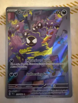 Pokemon TCG Gastly Holo Illustration Rare Card 177/162 Temporal Forces Near Mint - Image 1