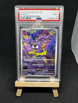Pokemon TCG Gastly Illustration Rare IR Holo Card 177/162 Temporal Forces PSA 9 - Image 1