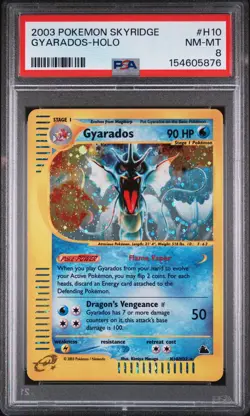 Gyarados Holo H10/144 Skyridge Pokemon PSA 8 - Image 1