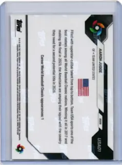 2026 Topps Now World Baseball Classic Team USA #USA01 Aaron Judge - Image 2