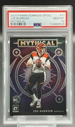 Joe Burrow 2020 Donruss Optic Rookie Mythical Bengals PSA 10 - Image 1