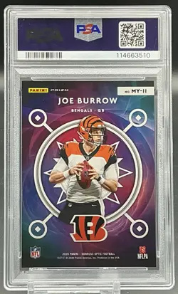 Joe Burrow 2020 Donruss Optic Rookie Mythical Bengals PSA 10 - Image 2