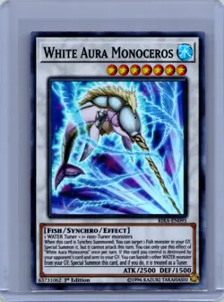 White Aura Monoceros 1st Edition Super Rare Rising Rampage RIRA-EN095 LP - Image 1