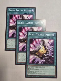 3x Triple Tactics Talent 1st Edition Common L26D-ENS21 Yu-Gi-Oh! - Image 1