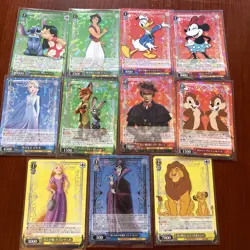 Weiss Schwarz Walt Disney 100 Holo Shiny Rare Donald Duck Film Bundle 11 Card - Image 1