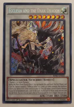 Ecclesia and the Dark Dragon BPRO-EN041 Secret Rare 1st Edition NM Yugioh - Image 1