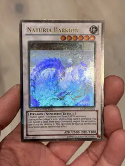 Yugioh Misprint Naturia Barkion Foil Shift Ghost Gold Rare GLD5 MP - Image 2