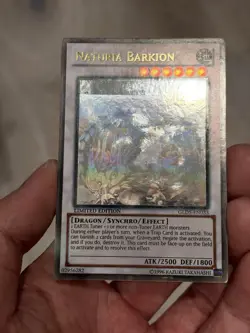 Yugioh Misprint Naturia Barkion Foil Shift Ghost Gold Rare GLD5 MP - Image 4