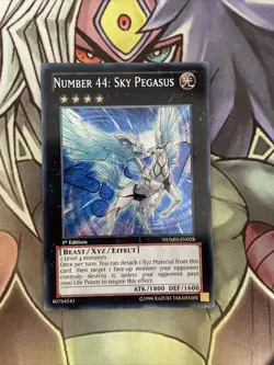 NUMH-EN028 Number 44: Sky Pegasus Secret Rare 1st Edition NM Yugioh - Image 1