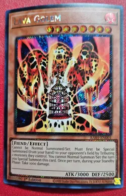 1x Yu-Gi-Oh! Lava Golem - RA01-EN001 - Platinum Secret Rare - 1st Edition - NM - Image 1