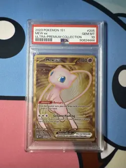 2023 Pokemon Mew ex Full Art 151 UPC Gold Metal Promo Card 205/165 PSA 10 GEM MT - Image 1
