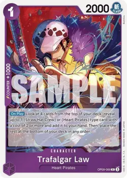 Trafalgar Law (069) Foil R Emperors in the New World OP09-069 NM - Image 1