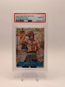 Portgas D Ace One Piece Carrying On His Will OP13-119 Alternate Art PSA 10 - Image 1