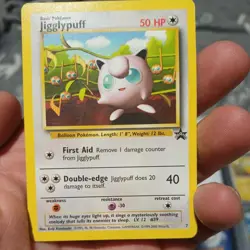 Pokemon Card Jigglypuff 7 Black Star Promo WOTC Light Play - Image 1