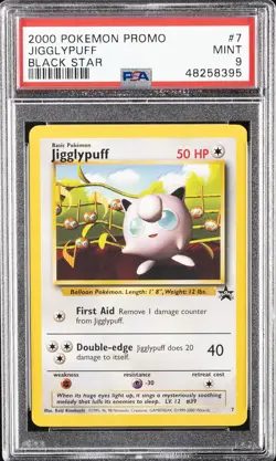 2000 POKEMON PROMO BLACK STAR #7 JIGGLYPUFF PSA 9 - Image 1