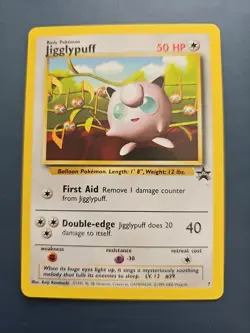 Pokemon Jigglypuff TCG Black Star Promo Card WOTC 7 - Image 1