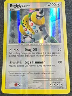 POKEMON TCG - Regigigas Jumbo Black Star DP40 Promo Card 20cm x 14.5cm - Image 1