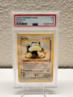 Snorlax 030/130 Base Set 2 Regular Rare Non-Holo Card PSA 3 - Image 1