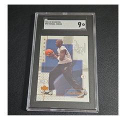 Upper Deck 2001-02 UD Ovation Michael Jordan #90 Washington Wizards SGC 9 - Image 1