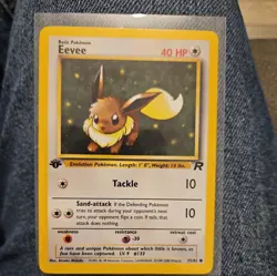 Pokemon TCG Team Rocket 1st Edition Regular Finish Eevee 55/82 NM - Image 3