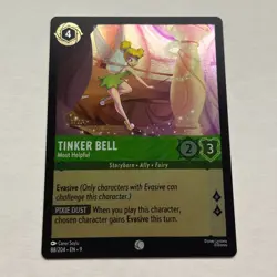 Tinker Bell 88/204 Disney Lorcana Fabled Common Cold Foil Card NM - Image 1