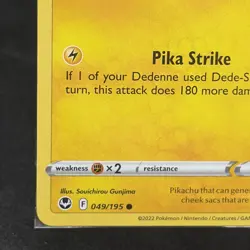 New Pokemon TCG Pikachu Cosmos Holo Snowflake Stamped Promo 049/195 Sealed NM - Image 5