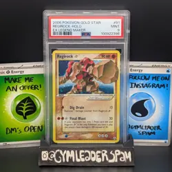 PSA 9 Regirock #91/92 Gold Star Holo EX Legend Maker Pokemon Card - Image 1