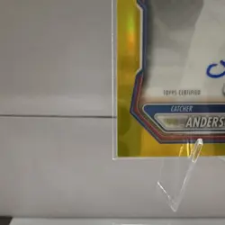 2026 Bowman Chrome 1st Yellow Refractor Auto /75 Anderson Araujo Phillies CPA-AA - Image 5