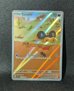 Pokemon TCG Sandile Black Bolt Illustration Rare Card 135/086 NM - Image 1