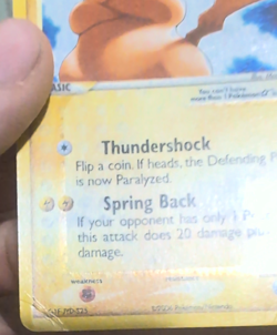 Pikachu Gold Star (damaged) Ex Holon Phantoms Pokemon TCG - Image 2
