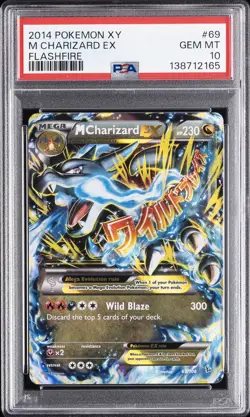2014 POKEMON XY FLASHFIRE #69 M CHARIZARD EX PSA 10 - Image 1