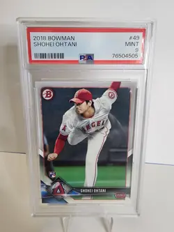 2018 Bowman Shohei Ohtani Pitching RC #49 PSA 9 Mint Angels Rookie! - Image 1
