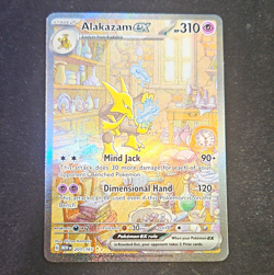 Pokemon TCG Alakazam ex 201/165 SV 151 Holo Full Art Ultra Rare English - Image 1