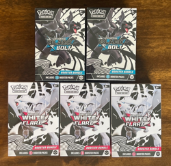 Pokemon TCG Booster Bundle Lot of 5 - S&V White Flare x 3 Black Bolt x 2 Sealed - Image 1