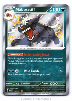 Mabosstiff 188/091 - Paldean Fates - Pokemon Card - Near Mint - Image 1