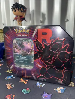 Pokemon Team Rocket Tin 5 Booster Packs + Promo - New Sealed Nidoking Tin Wow !! - Image 2