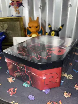 Pokemon Team Rocket Tin 5 Booster Packs + Promo - New Sealed Nidoking Tin Wow !! - Image 4
