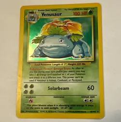 Venusaur Base Set Holo Rare Card 15/102 1999 WOTC 100 HP Pokemon TCG - Image 1