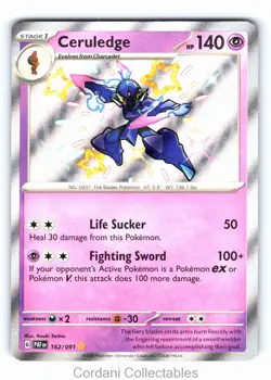 Ceruledge 162/091 Shiny Rare Paldean Fates Pokemon Near Mint - Image 1