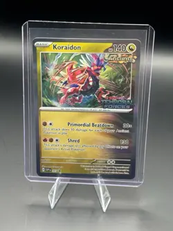 Koraidon 091 Holo Black Star Promo 2024 Pokemon Card Temporal Forces Stamped - Image 1