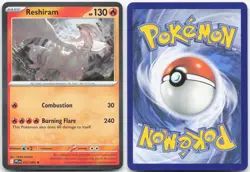 RESHIRAM 017/094 Phantasmal Flames Pokemon Holo Rare Near Mint - Image 3