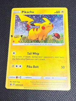 Pikachu SWSH039 Holo Promo Miscellaneous Cards & Products Pokemon Near Mint - Image 1