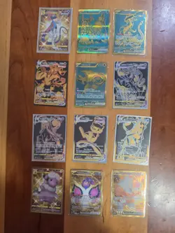 Pokemon TCG GOLD CARD LOT!! 22 CARDS MEW, PECHARUNT, MORE NM - Image 1